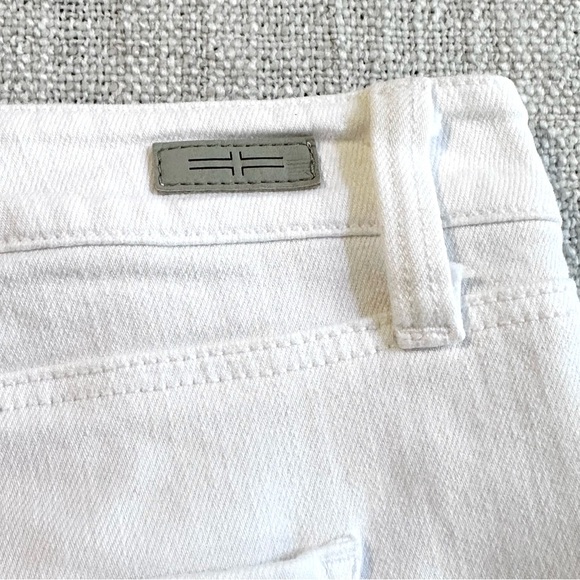 LIVERPOOL Crop Flare Hannah Jeans Embroidered Eyelet Raw Hem Pants Stretch 8 29 - Picture 7 of 16